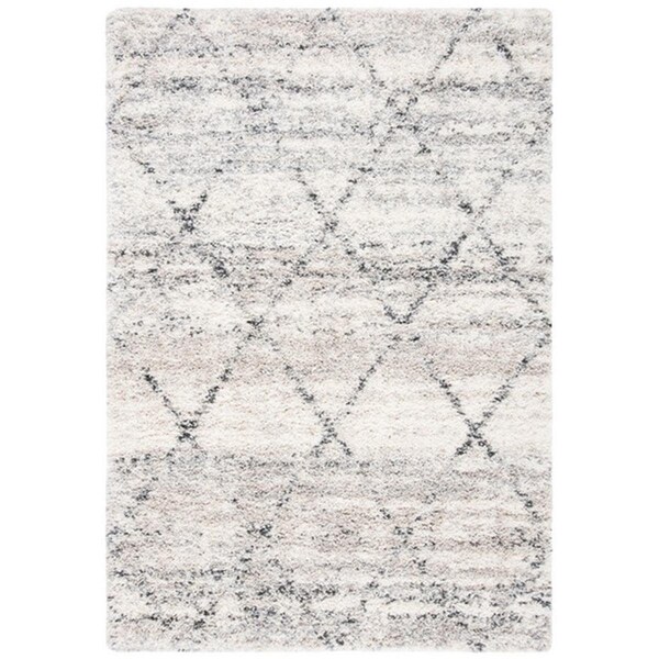 Safavieh 2 ft. -3 in. x 6 ft. Fontana Shag 800 Contemporary Runner Rug, Grey & Ivory - FNT886F-26
