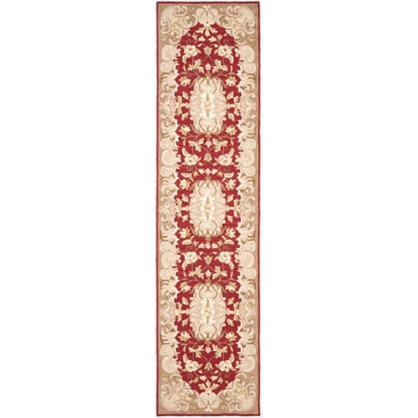 Safavieh 2 ft. - 6 in. x 8 ft. Runner- Transitional DuraRug Rust And Sage Hand Hooked Rug - EZC434A-28