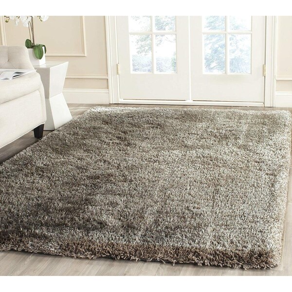 Safavieh 6 x 6 ft. SG-SBS-South Beach Hand Tufted Square Shag RugSilver - SBS570B-6SQ