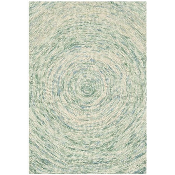 Safavieh 4 x 6 ft. Small Rectangle Contemporary Ikat Ivory and Blue Hand Tufted Rug - IKT635A-4