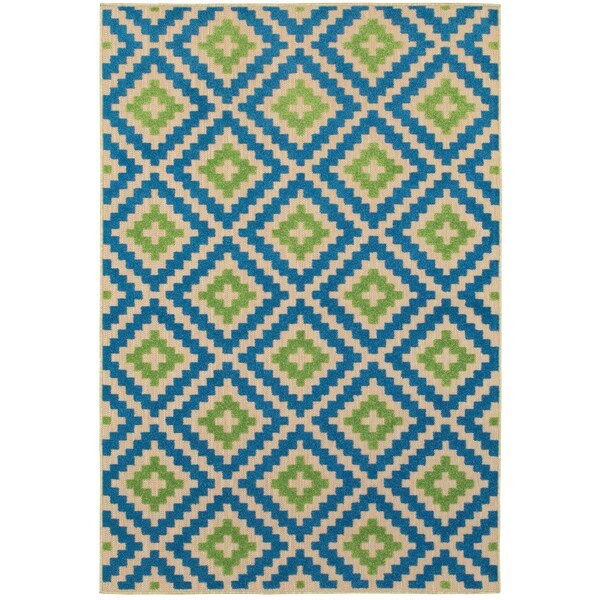 Oriental Weavers Cayman 2063Z 2x4 Rectangle - Sand/ Blue-Polypropylene - C2063Z056100ST