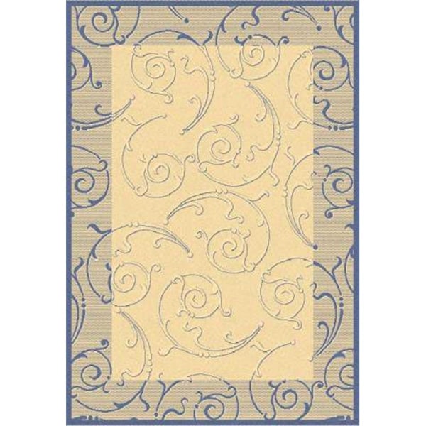 Safavieh 2 Ft. X 3 Ft. - 7 In. Accent- Indoor - Outdoor Courtyard Natural Blue Machine Made Rug - CY2665-3101-2