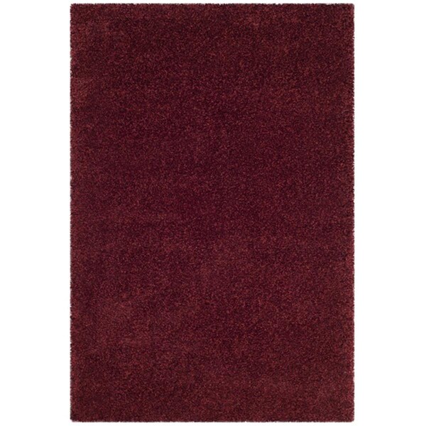Safavieh 4 X 6 Ft. Santa Monica Shag Power Loomed Small Rectangle Area Rug, Maroon - SGN725-4242-4