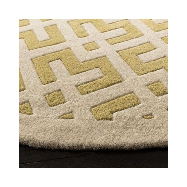 Safavieh Chatham Hand Tufted Rectangle Rug- Light Gold - Ivory- 3 x 5 ft. - CHT719L-3