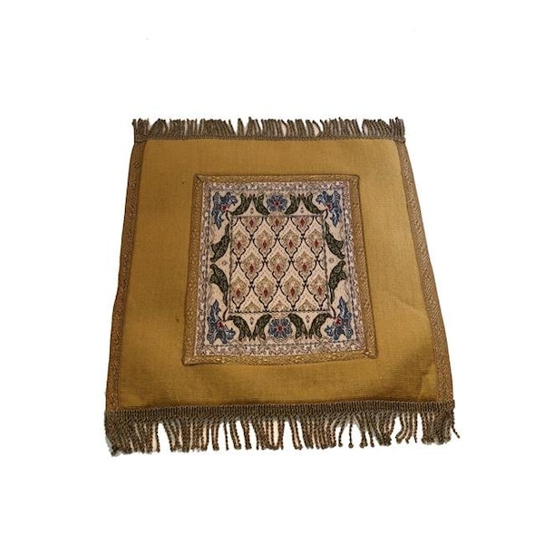 Tapestry Trading Tapestry Trading FOU1216GLD 12 x 16 in. Belgium Fouquete Table Round Runner; Gold - FOU1216GLD