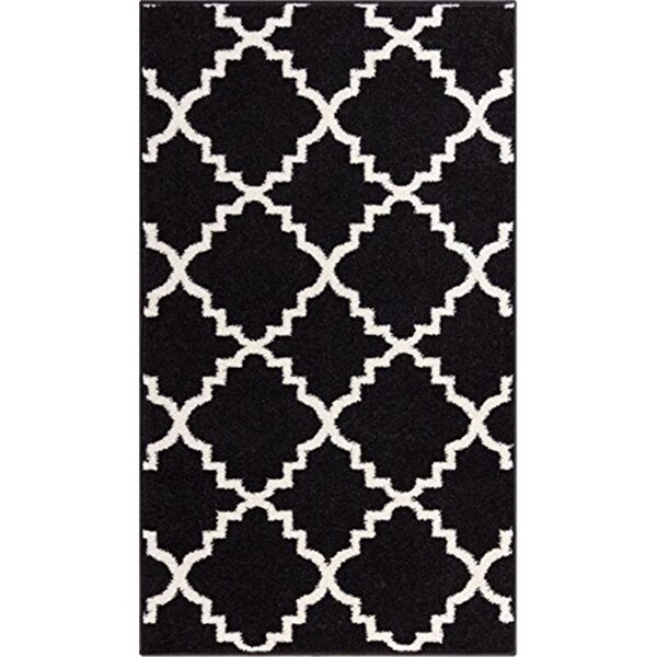 Infinity Home 2 Ft. 3 In. X 3 Ft. 11 In. Sydney Lulus Lattice Area Rug - Black - 21033