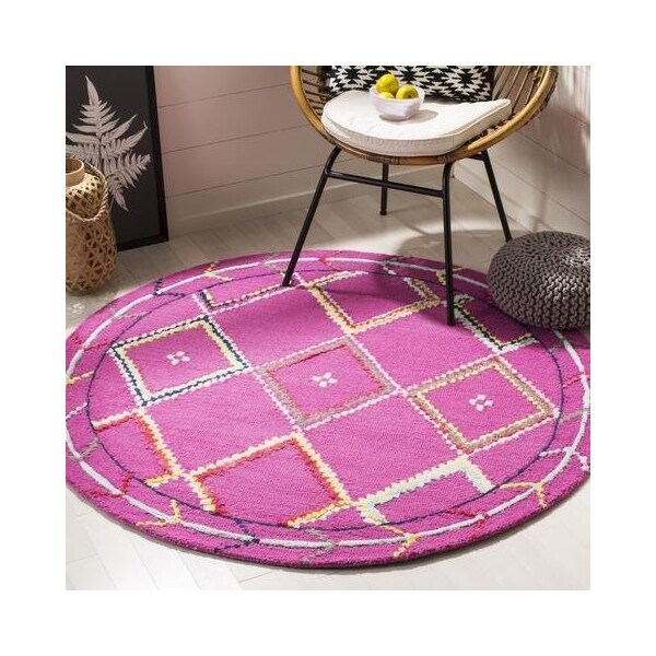 Safavieh Bellagio Hand Tufted Rectangle RugFuchsia & Multi Color 5 x 8 ft. - BLG563R-5