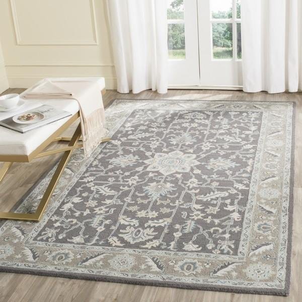 Safavieh 2 ft.3 in. x 12 ft. Blossom Hand Tufted Runner RugDark Grey & Light Brown - BLM217A-212