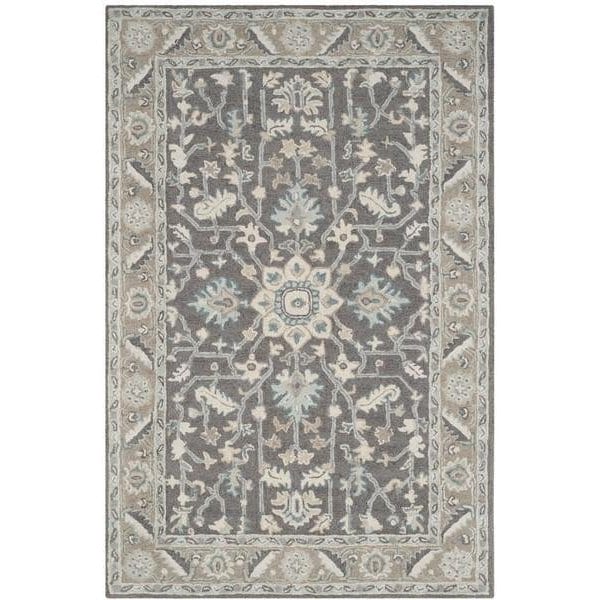 Safavieh 2 ft.3 in. x 12 ft. Blossom Hand Tufted Runner RugDark Grey & Light Brown - BLM217A-212