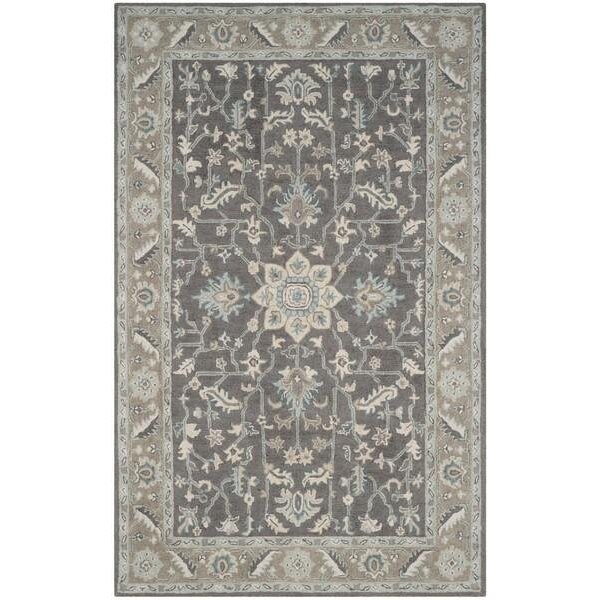 Safavieh 2 ft.3 in. x 12 ft. Blossom Hand Tufted Runner RugDark Grey & Light Brown - BLM217A-212