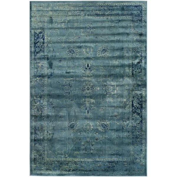 Safavieh Vintage Power Loomed Medium Rectangle Rug- Turquoise - Multi- 5 Ft. 3 In. X 7 Ft. 6 In. Oval - VTG117-2220-5OV