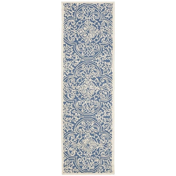 Safavieh Trace Hand Tufted Accent Rug, Blue and Ivory - 2 ft.-3 in. x 4 ft. - TRC101B-24