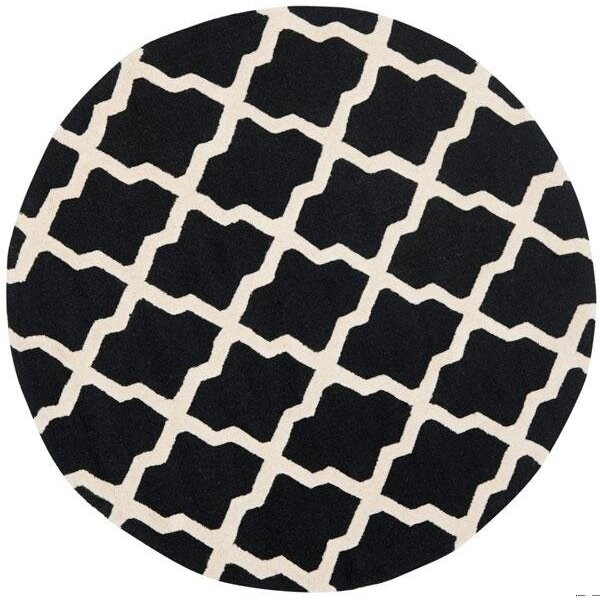 Safavieh 2 ft.-6 in. x 14 ft. Runner Transitional Cambridge- Black and Ivory Hand Tufted Rug - CAM121E-214