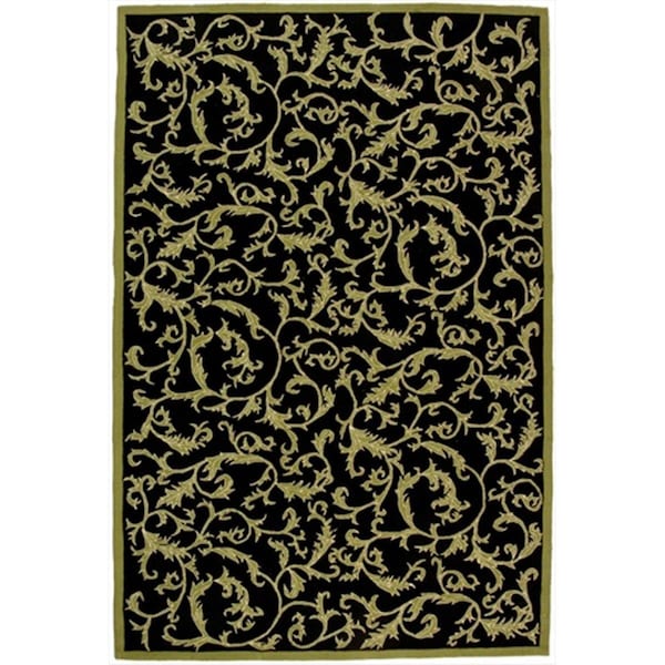 Safavieh 2 ft. - 6 in. x 12 ft. Runner- Transitional Chelsea Black Hand Hooked Rug - HK307B-212