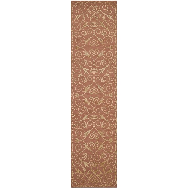 Safavieh Tibetan Hand Knotted Runner Area RugRust 2 ft. 6 in. x 10 ft. - TB417H-210