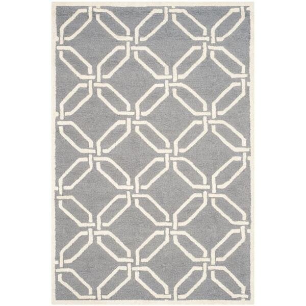 Safavieh Cambridge Hand Tufted Runner Rug- Dark Grey - Ivory- 2 ft. 6 in. x 8 ft. - CAM311D-28