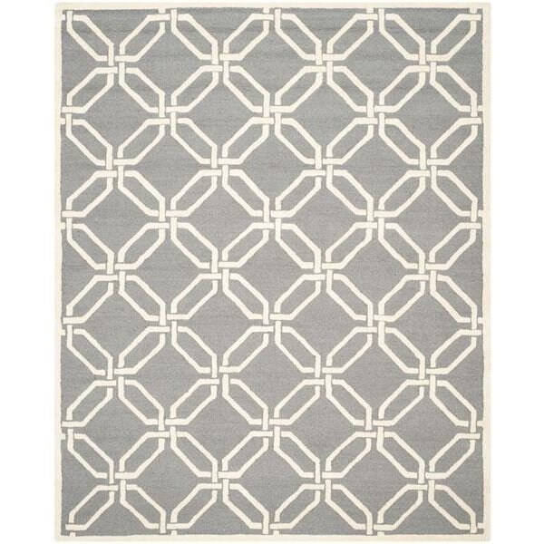 Safavieh Cambridge Hand Tufted Runner Rug- Dark Grey - Ivory- 2 ft. 6 in. x 8 ft. - CAM311D-28