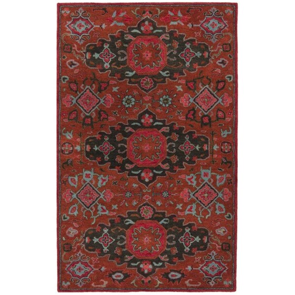 Safavieh 5 x 8 ft. Rectangle Heritage Global Area Rug Rust & Multicolor - HG419P-5