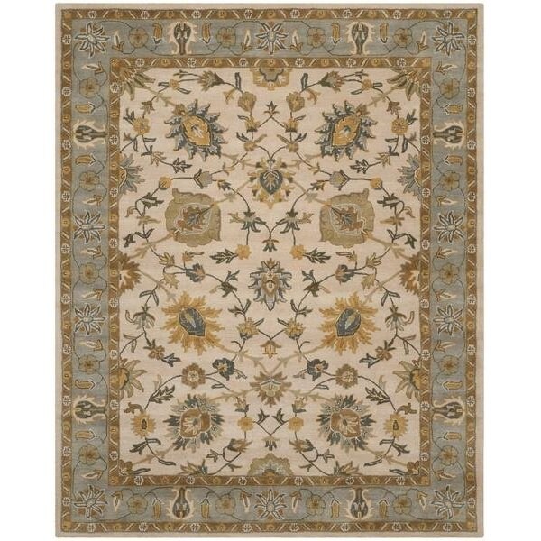 Safavieh 2 Ft. x 3 Ft. Small Rectangle- Traditional Classic Ivory And Light Blue Hand Tufted Rug - CL934B-2