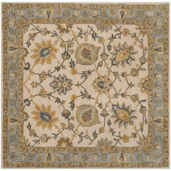 Safavieh 2 Ft. x 3 Ft. Small Rectangle- Traditional Classic Ivory And Light Blue Hand Tufted Rug - CL934B-2