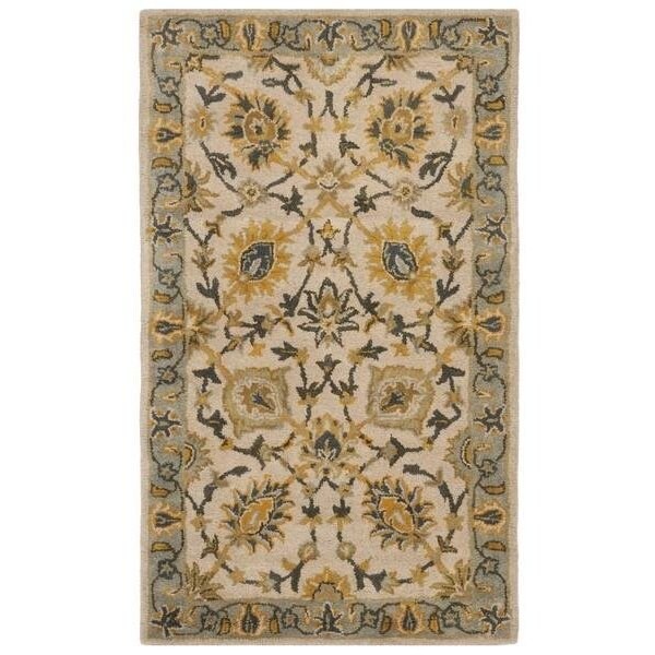 Safavieh 2 Ft. x 3 Ft. Small Rectangle- Traditional Classic Ivory And Light Blue Hand Tufted Rug - CL934B-2