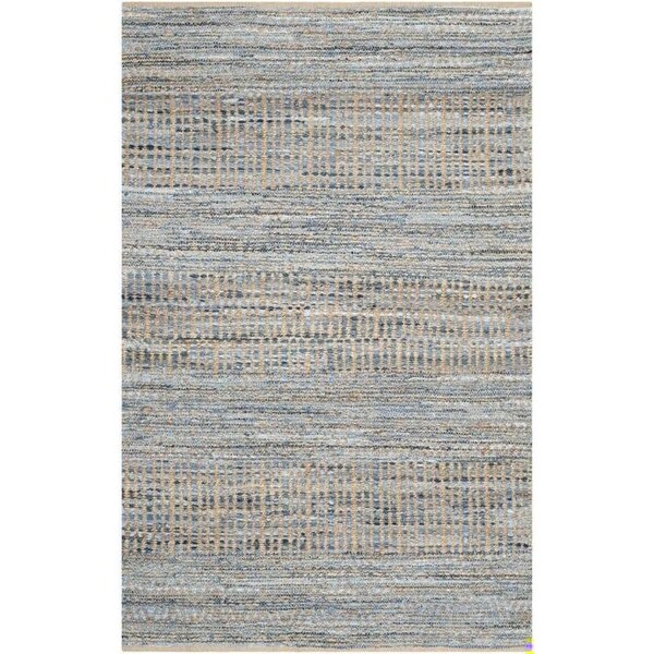 Safavieh 2 ft.-3 in. x 18 ft. Cape Cod Hand Woven Runner Area Rug, Natural and Blue - CAP353A-218