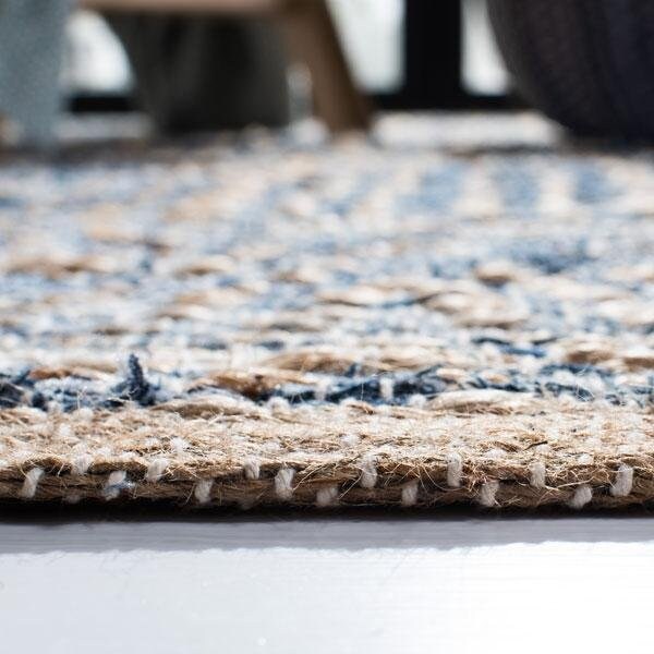 Safavieh 2 ft.-3 in. x 18 ft. Cape Cod Hand Woven Runner Area Rug, Natural and Blue - CAP353A-218