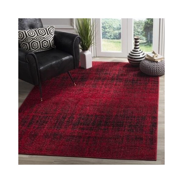 Safavieh 3 x 5 ft. Small Rectangle Adirondack Power Loomed RugRed & Black - ADR116F-3