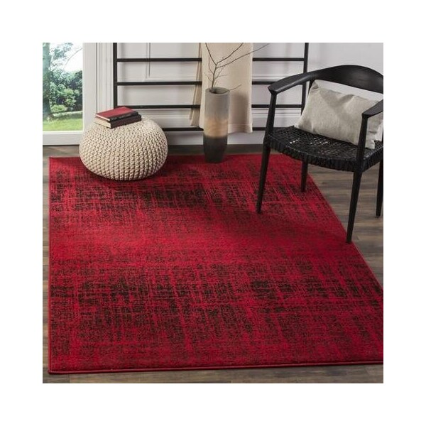 Safavieh 3 x 5 ft. Small Rectangle Adirondack Power Loomed RugRed & Black - ADR116F-3