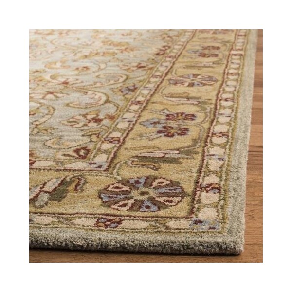 Safavieh 2 Ft. - 3 In. x 8 Ft. Runner- Traditional Classic Light Green And Gold Hand Tufted Rug - CL324A-28
