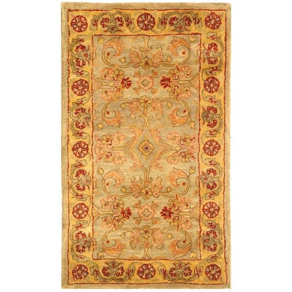 Safavieh 2 Ft. - 3 In. x 8 Ft. Runner- Traditional Classic Light Green And Gold Hand Tufted Rug - CL324A-28