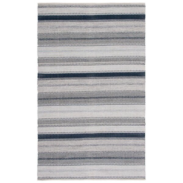 Safavieh 3 x 5 ft. Montauk Contemporary Hand Woven Rectangle Rug Grey & Black - MTK851H-3