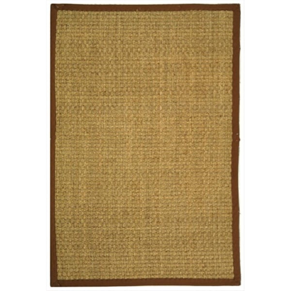 Safavieh 2 ft. 6 in. x 14 ft. Runner Casual Natural and Brown Natural Fiber Rug - NF114B-214