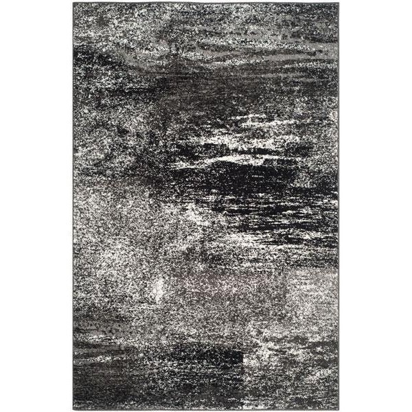 Safavieh Adirondack Power Loomed Rectangle Rug- Silver - Black- 3 x 5 ft. - ADR112A-3
