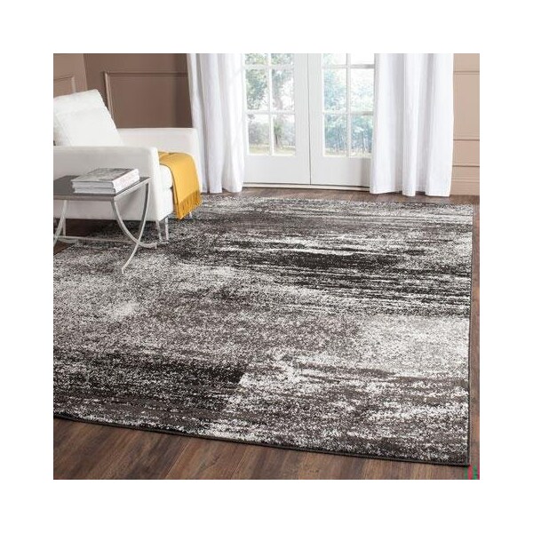 Safavieh Adirondack Power Loomed Rectangle Rug- Silver - Black- 3 x 5 ft. - ADR112A-3