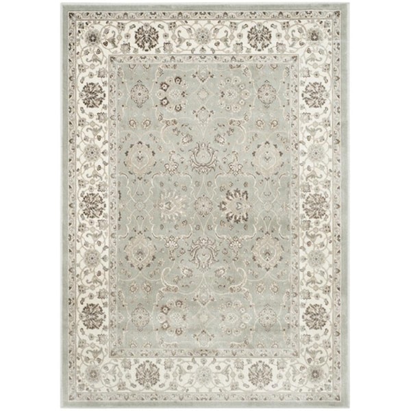 Safavieh 8 x 10 ft. Persian Garden Power Loomed Rectangle Area RugSilver & Cream - PEG608Q-810