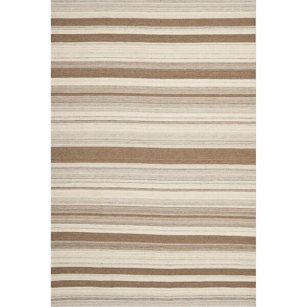 Safavieh 2 Ft. -6 In. X 4 Ft. Runner Contemporary Dhurries- Natural And Camel- Flatweave Rug - DHU631A-24