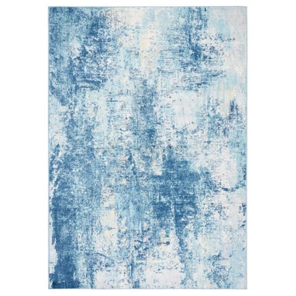 Safavieh 8 x 10 ft. Jasper Power Loomed Rectangle Rug Aqua & Ivory - JSP118J-8