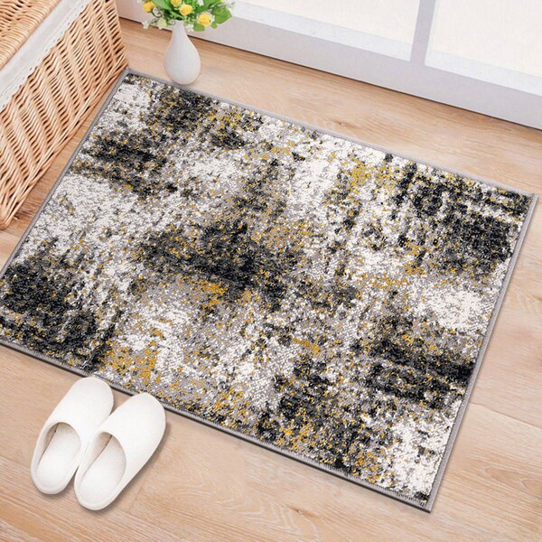 World Rug Gallery Adare Contemporary Abstract Area Rug 2'x3' Yellow - 977YELLOW2X3