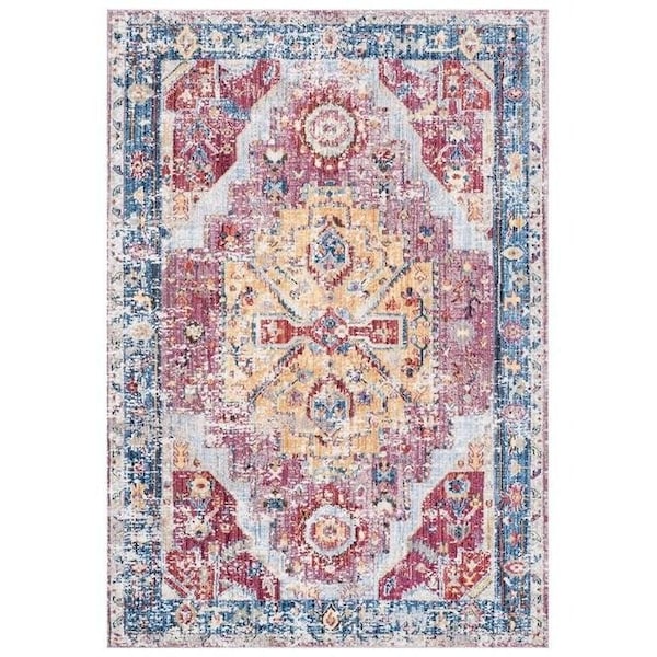 Safavieh 8 x 10 ft. Bristol Rectangle Power Loomed Rug Red & Blue - BTL488S-8
