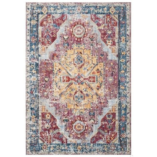 Safavieh 8 x 10 ft. Bristol Rectangle Power Loomed Rug Red & Blue - BTL488S-8