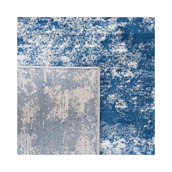 Safavieh 3 x 5 ft. Brentwood Contemporary Rectangle Power Loomed Area Rug, Grey & Navy - BNT822G-3