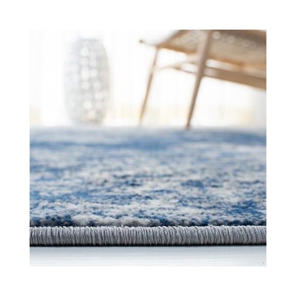Safavieh 3 x 5 ft. Brentwood Contemporary Rectangle Power Loomed Area Rug, Grey & Navy - BNT822G-3