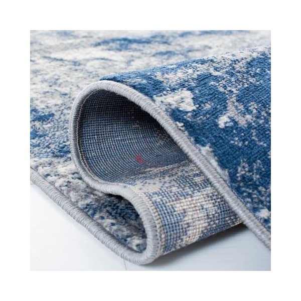 Safavieh 3 x 5 ft. Brentwood Contemporary Rectangle Power Loomed Area Rug, Grey & Navy - BNT822G-3