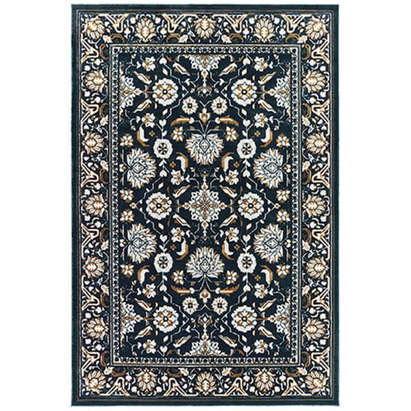 Oriental Weavers 6 ft. 7 in. x 9 ft. 6 in. Bowen Rectangular Area Rug Navy - B534L2200290ST