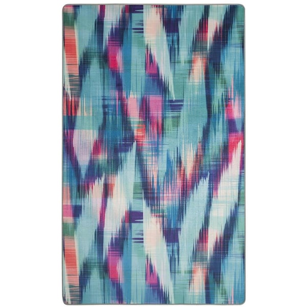 Safavieh 4 x 6 ft. Daytona Power Loomed Rug, Small Rectangle - Turquoise and Fuchsia - DAY118R-4