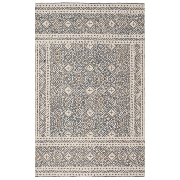 Safavieh 2 ft. 6 in. x 4 ft. Micro-Loop Rectangle Hand Tufted Rug Blue & Ivory - MLP803M-24