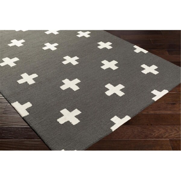 Artistic Weavers Artistic Weavers HDA2391-576 Hilda Monica Rectangle Hand Tufted Area Rug; Black - 5 x 7 ft. 6 in. - HDA2391-576