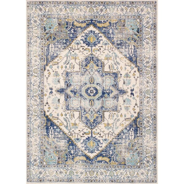 Made4Mansions 4 x 6 ft. Chelsea Design Machine Made & Power Loom Rug, Ivory - MA2637131