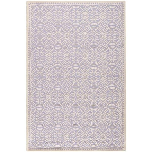 Safavieh 8 x 8 ft. Round Transitional Cambridge- Lavender and Ivory Hand Tufted Rug - CAM123C-8R
